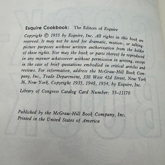Esquire Cookbook 1955 Vintage First Edition McGraw-Hill Illustrated by Charmatz - Picture 5 of 8